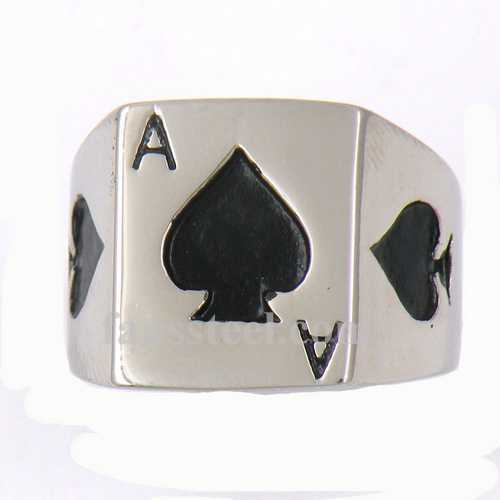 FSR13W77 poker spade A lucky ring